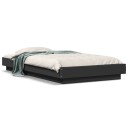  Sengeramme med LED-lys svart 75x190 cm konstruert tre 8721102617935