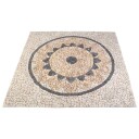vidaXL Mosaikkfliser Solblomst Mønster Flerfarget 120 x 120 cm Marmor