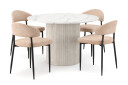 Scandinavian Choice Uppveda Spisebord 120 cm Rund med 4 stk Jairam Matstkolar Hvit