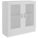 vidaXL Vitrineskap hvit 82,5x30,5x80 cm sponplate