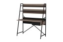 Garavelo Skrivebord 25x124 cm   Valnøtt/Svart