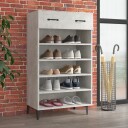 vidaXL Skoskap betonggr? 60x35x105 cm konstruert tre
