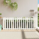 Høybed med gjerdedesign hvit 200x50x70 cm heltre furu