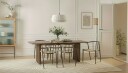 Richeto spisebord 240 cm med 6 Winston spisestoler - Røkt eik / Beige / Metallben røkt eik