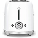 Smeg 50s Stilig Brødrister TSF02 4 Skiver Hvit med Bagelfunksjon