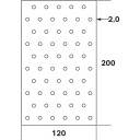 Hullplate FAST HP Stål 120x200x2,0 mm