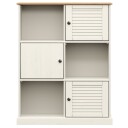 vidaXL Bokhylle VIGO hvit 90x35x114,5 cm heltre furu