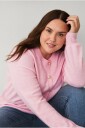 Zizzi - Kardigan caVista L/S Button - Rosa