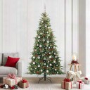  Kunstig sammensatt juletre med 300 LED grønn 210 cm PE og PVC