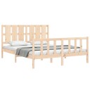 vidaXL Sengeramme med hodegavl 160x200 cm heltre