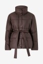 Gina Tricot Pufferjakke Belted Puffer Brun