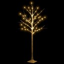 vidaXL LED-bjørketre varmhvit 72 lysdioder 150 cm