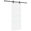 vidaXL skyvedør med tilbehørssett Hvit 86x211 cm Solid Trefuru