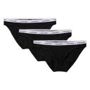 Calvin Klein Truser 3P Low Rise Bikini Briefs Svart bomull Small Dame