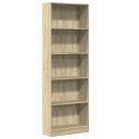 Bokhylle sonoma eik 60x24x176 cm konstruert tre