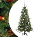  Kunstig sammensatt juletre med 150 LED grønn 150 cm PE og PVC