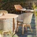 Dedon Mbrace armlenstol med teak AW6 teak 0205 pepper 0115