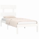 vidaXL Sengeramme hvit heltre 90x200 cm
