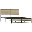  Sengeramme i metall uten madrass sonoma eik 150x200 cm 8721102954757