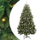  Kunstig juletre med LED  stripelys grønn 210 cm PVC og metall