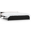 vidaXL Sengeramme svart heltre 140x190 cm