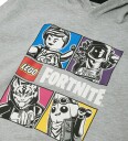 LEGO® Fortnite Hettegenser   LWSian 700   Grå Melert m. Trykk   LEGO® Wear   4 år (104)   Hettegenser Svart