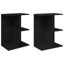  Nattbord 2 stk svart eik 46,5x29x61 cm konstruert tre 8721158575326