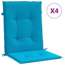 vidaXL Hage stolputer 4 stk. Oxford Stoff Blå 100 x 50 x 3 cm