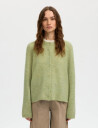 Selected Slflulu New Ls Knit Cardigan Noos - Green - XL