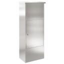 vidaXL Pakkeinnkast Svart 44.5 x 29 x 110.5 cm Rustfritt stål