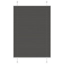  plisségardin sort 85x100 cm Stoff Bredde 84,4 Polyester
