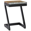 vidaXL Salongbord 30x30x50 cm heltre teak og polyresin