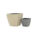 Europalms Deco Cachepot Stona-41 Rectangular,Beige