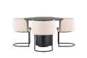 Venture Home Olivia Matgruppe 110 cm Rund med 4 Simrishman Stoler Beige