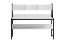 Skrivebord Demira 140 cm med Oppbevaringshyller   Hvit/Svart