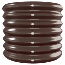 vidaXL Plantekasse pulverlakkert stål 260x40x36 cm brun