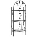 vidaXL Plantestativ 3 etasjer svart 52x28x128 cm jern