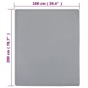vidaXL Jerseylaken grå 100x200 cm bomull