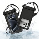 Tech-Protect UWC7 Vanntett Etui for Smarttelefoner opptil 6,9" med IPX8 Beskyttelse - Svart