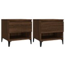  Sidebord 2 stk brun eik 50x46x50 cm konstruert tre 8720845669089