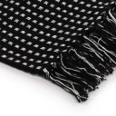vidaXL Pledd bomull rutetmønster 125x150 cm svart