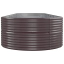 vidaXL Plantekasse pulverlakkert stål 584x140x68 cm brun