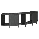  Oppbevaringshyller for boblebad 2 stk svart polyrotting