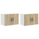  Kjøkkenvegghyller Veggmontert 2 pcs Sonoma eik 60 x 31 x 40 cm