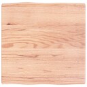  Bordplate lysebrun 60x60x2 4cm behandlet heltre naturlig kant