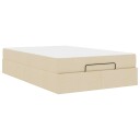  Sengeramme med madrass 2 pcs Krem stoff