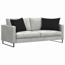  Sofaputer 2 pcs Svart 70 x 50 cm stoff