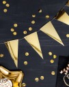 Partydeco Gullfarget Vimpelbanner 215 cm