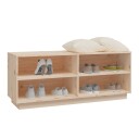 vidaXL Skohylle 110x34x45 cm heltre furu
