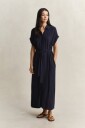 Kjole med korte ermer EVENING BLUE 36